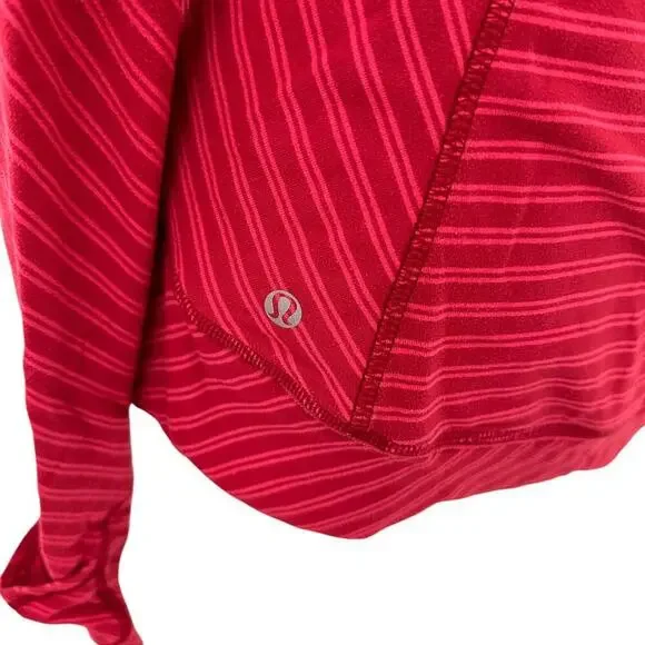 Lululemon Think Fast Pullover cranberry sweatshirt hoodie sweater size 8 - Picture 5 of 12